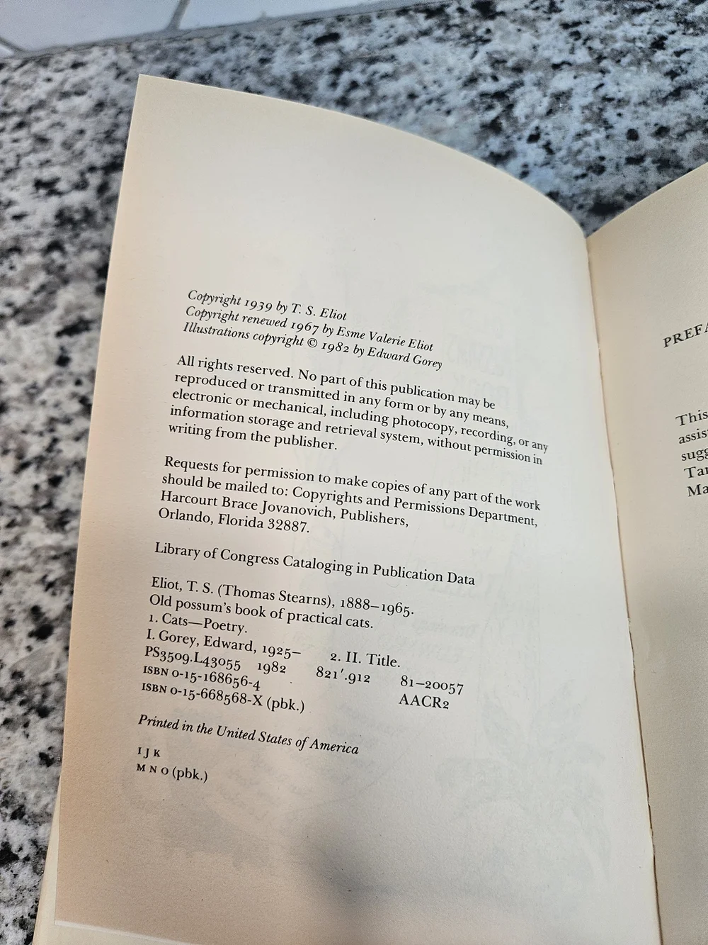 Old Possum's Book of Practical Cats by - T.S. Eliot